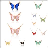Leichte Luxus Schmetterling Anhänger Halskette main image 1