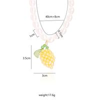 Collar De Fruta De Perlas Con Cuentas De Limón Simple De Estilo Coreano main image 6