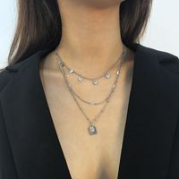 Classic Disc Fashion Multi-layer Sexy Clavicle Necklace main image 1