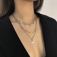 Classic Disc Fashion Multi-layer Sexy Clavicle Necklace main image 3