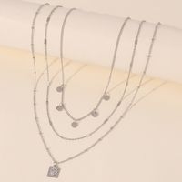 Classic Disc Fashion Multi-layer Sexy Clavicle Necklace main image 5