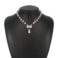 Hot-selling  Palace Luxury Pearl Diamond Earrings Bracelet Necklace Set Wholesale main image 3