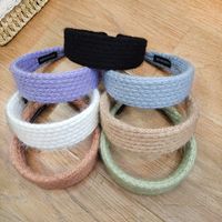 Korean  Knitted Flat Wide-brimmed Corn Kernel Rabbit  Hairband main image 1