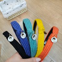 Candy-colored Woolen Cute All-match Autumn And Winter Knotted Hair Band main image 2