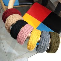 Korean Autumn And Winter New Twist Knit Flat Wide-brimmed All-match Headband main image 1