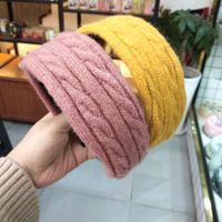 Korean Autumn And Winter New Twist Knit Flat Wide-brimmed All-match Headband main image 5