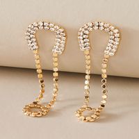 Koreanische Mode Kreative Neue Volle Diamant Pin Einfache Ohrringe main image 1