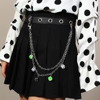 Punk Hip Hop Double  Chain Trendy Simple Shorts Waist Chain main image 1