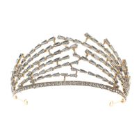 Alloy Rhinestone Light Luxury Headband Baroque Bridal Crown main image 6