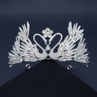 New Alloy Rhinestone Swan Crown main image 2