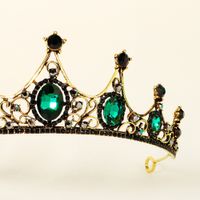 Rhinestone Queen  Hollow Alloy  Retro Baroque Crown main image 5