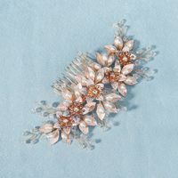 Korean New  Wedding  Antique Pearl Handmade Flower Bride Wedding Dress Hair Insert Comb main image 4