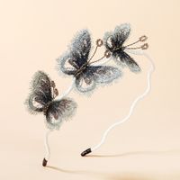 Korean Fantasy Beauty Butterfly Three-dimensional Embroidery Handmade Headband main image 6