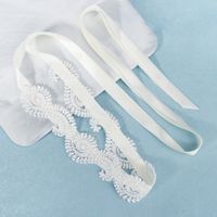 Korean Bridal Accessories Elegant Satin Ribbon Lace Flower Simple Fabric Belt main image 3