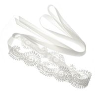 Korean Bridal Accessories Elegant Satin Ribbon Lace Flower Simple Fabric Belt main image 6