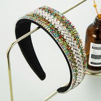 New Creative Diamond-studded Fabric Wide-brimmed Headband main image 1