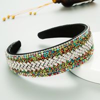 New Creative Diamond-studded Fabric Wide-brimmed Headband main image 3