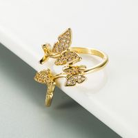 Fashion  Pure Copper Micro-inlaid Zircon  Ring main image 3