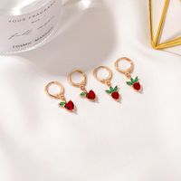 Fruit Plating Copper Artificial Gemstones Earrings main image 4