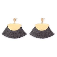 New Ethnic Style  Fashion Bright Color Cotton Tassel Earrings main image 6