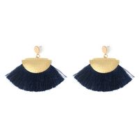 New Ethnic Style  Fashion Bright Color Cotton Tassel Earrings main image 4