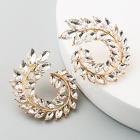 Hot-selling Heart-shaped Alloy  Diamond Retro Exaggerated Earrings sku image 2