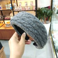 Korean Autumn And Winter New Twist Knit Flat Wide-brimmed All-match Headband sku image 8
