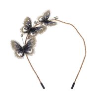 Korean Fantasy Beauty Butterfly Three-dimensional Embroidery Handmade Headband sku image 5