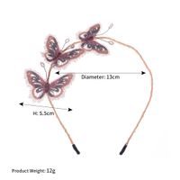 Korean Fantasy Beauty Butterfly Three-dimensional Embroidery Handmade Headband sku image 3