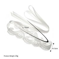 Korean Bridal Accessories Elegant Satin Ribbon Lace Flower Simple Fabric Belt sku image 1
