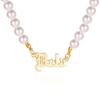 Fashion Pearl English Name Necklace sku image 1