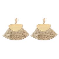 New Ethnic Style  Fashion Bright Color Cotton Tassel Earrings sku image 7
