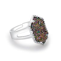 Fashion Trend Multicolor Crystal Cluster Ring sku image 2