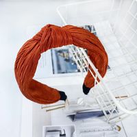 New Simple Fashion Headband Folds Solid Color Headband Wholesale Nihaojewelry sku image 8