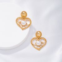 New Pearl Heart-shaped Simple And Fashionable Earrings main image 4