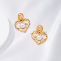 New Pearl Heart-shaped Simple And Fashionable Earrings main image 5