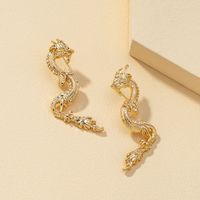 Popular Zodiac Signs Dragon Exaggerated Design Animals Earrings main image 5
