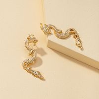 Popular Zodiac Signs Dragon Fashion Exaggerated Design Animals Earrings main image 3