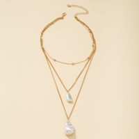 New Korean Pearl Multi-layer Baroque Irregular Pearl Necklace main image 1