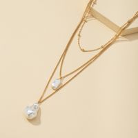 Neue Koreanische Perle Mehrschichtige Barock Unregelmäßige Perlenkette main image 5