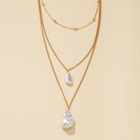 Neue Koreanische Perle Mehrschichtige Barock Unregelmäßige Perlenkette main image 6