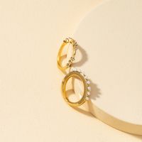 New Inlaid Pearl Metal  Ring main image 5