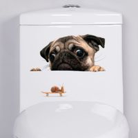 New Creative Cute Puppy Snail Decoration Toilet Toilet Cover Notebook Stickers main image 5