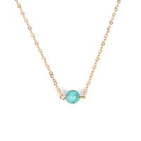 Fashion All-match Turquoise Beads Pendant Short Clavicle Necklace main image 1