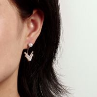 Korean S925 Silver Needle Fashion Diamond Pearl Earrings main image 4