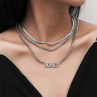 Fashion Jewelry Simple Multi-layer Tassel Retro Letter Pendant Necklace main image 5