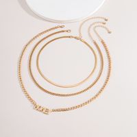 Fashion Jewelry Simple Multi-layer Tassel Retro Letter Pendant Necklace main image 4
