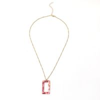 Fashion Retro Multi-layer Alloy Simple Creative Number 5 Hollow Rectangle Necklace main image 6