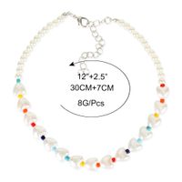 All-match Colorful Rice Beads Short Special Heart-shaped Pearl Necklace main image 6