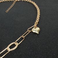 Herzförmige Fotobox-anhänger Aus Retro-legierung Einlagige Goldene Halskette main image 3